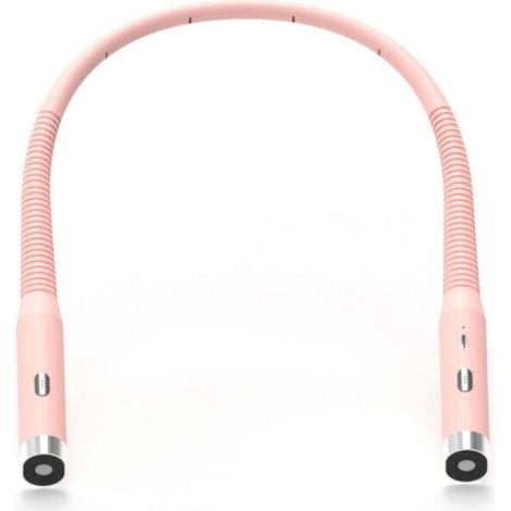 Pink reading lamp, double-headed folding desk lamp, flashlight, rechargeable night light for bedroom. (1/5)