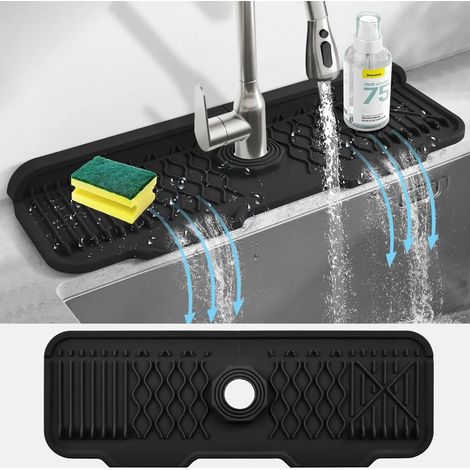 Tapis de protection pour robinet quarante trois centimètres anti éclaboussures pour évier et plan de travail cuisine et salle de bain