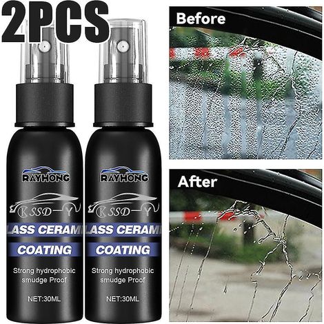 Agent imperméabilisant pour vitres auto, 1 ou 2 pièces, spray anti-brouillard et anti-pluie, lot de 2 (1/5)