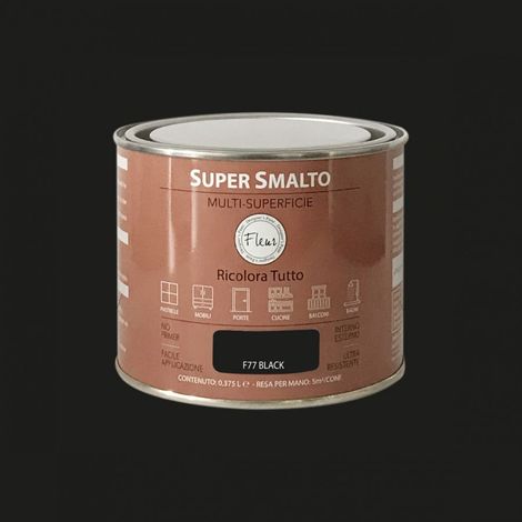FLEUR SUPER SMALTO MULTI-SUPERFICIE 375ML F77 BLACK