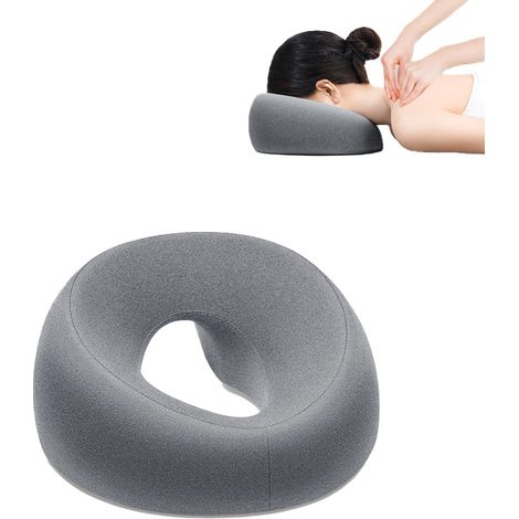 Filiyano – Oreiller facial pour position – (AZC) Oreiller facial pour position ventrale, oreiller de massage, oreiller facial appui-tête gris (1/5)