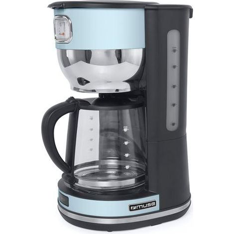 Cafetera de filtro Muse azul 1,4 L 1000W diseño elegante