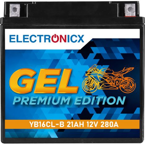 YB16CL-B 12V 21Ah GEL Motorrad - Wartungsfrei - CB16CL-B kompatibel  Premium (1/5)