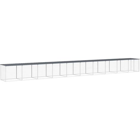 Maison Exclusive - Gabbia Polli con Tetto Antracite 1003x98x90 cm Acciaio Zincato