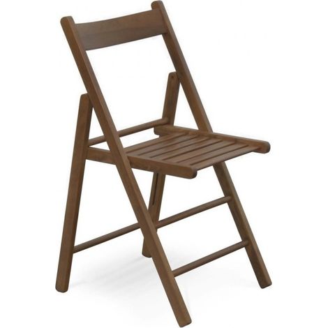 SEDIA BASS PIEGHEVOLE FAGGIO NOCE (SET 4 PEZZI)