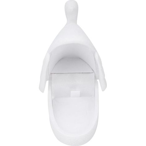 Petite Boîte à Bijoux Blanche Floquée Intérieure Rétro pour Rangement d'anneaux et de Boucles d'oreilles, étui 'ornement à Double Usage pour Présentoir de Commode de Voyage pour Femmes et (1/5)