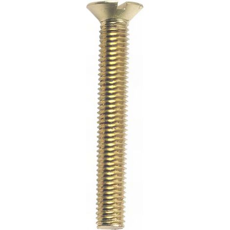 Vis métaux tête fraisée Fendue D. 5 x 80 mm Laiton - Boite de 200 pcs - Fixtout VMFF05080LNB