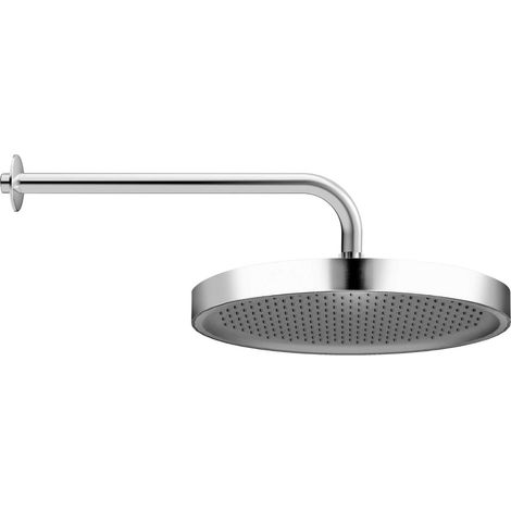 kielle Nefia - Soffione doccia 225, braccio doccia 350 mm, cromo/grigio 20127SE10 (1/5)