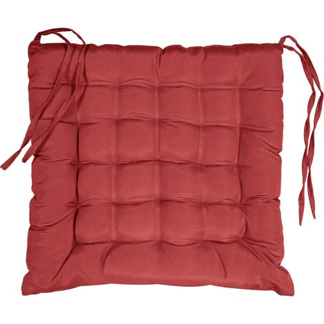 Galette de Chaise Matelassée "Essentiel" 40x40cm Grenade (1/4)