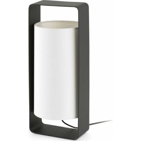 Lula G Lampada Da Tavolo Nera Paralume Beige 1 X E Marca Faro