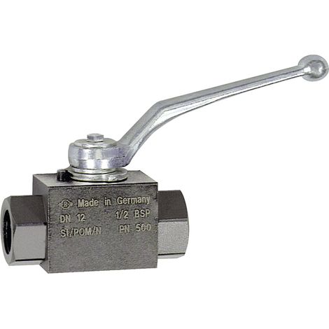 Riegler Kugelhahn, Hochdruckausführung, G-Innengewinde, Stahl, G 3/8 (1/4)