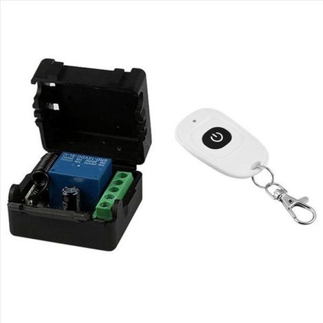 Module de Relais Monocanal DC 12V Commutateur Sans Fil Universel RéCepteur de Relais RF 1 éMetteur de TéLéCommande Kit de (1/4)