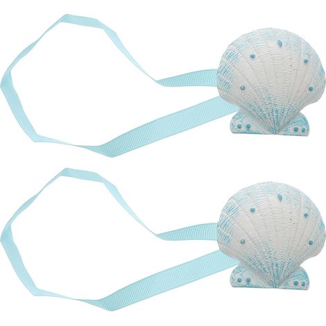 Lot de 2 Embrasses Magnétiques pour Rideaux en Résine Style Bord de Mer, Faciles à Utiliser Ranger, Décoration pour Maison et Hôtel (1/5)