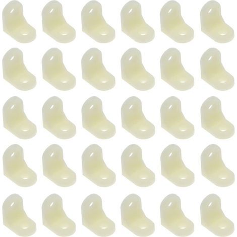 BUNTHAUS Set mit 30 L-förmigen Winkeln – 23 mm x 17 mm – 90°-Winkel – Holzverbinder für Regale, Fenster, Stühle und Tische – Beige