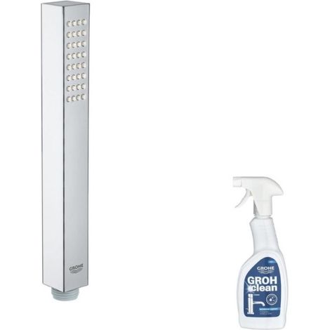 Pommeau de douche GROHE Quickfix Vitalio Joy Cube Stick + nettoyant GrohClean