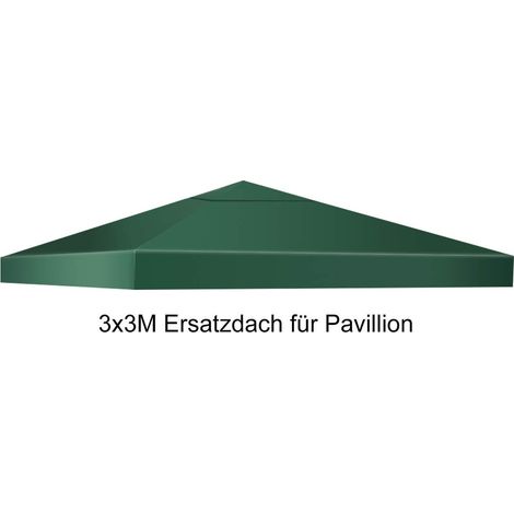 COSTWAY Pavilliondach Ersatzdach Pavillonplane Kaminabzug Dachabzug Gruen (1/4)