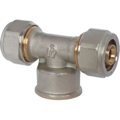 Raccordo a t femmina a stringere per tubo multistrato serie 7250 1 ø26 RINALDI E PETTINAROLI