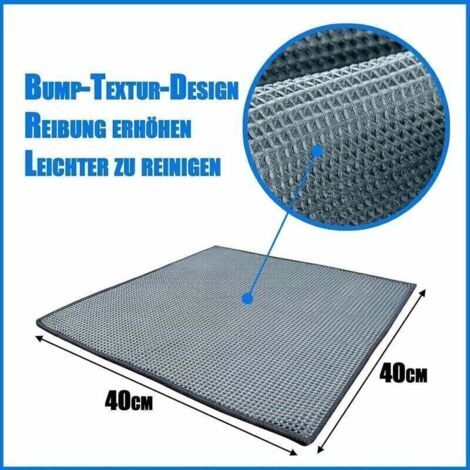 Premium Carbon-Mikrofaser-Glastücher für die professionelle Fenster-/Spiegelreinigung – Poliertuch mit unglaublich blauer und grauer Faserkombination 4040 cm, Versaill (1/3)