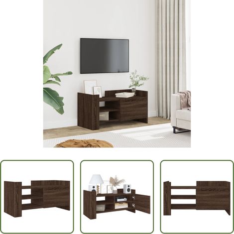 vidaXL Wohnzimmermöbel - TV-Schrank Braun Eichen-Optik 80x35x40 cm Holzwerkstoff (1/5)