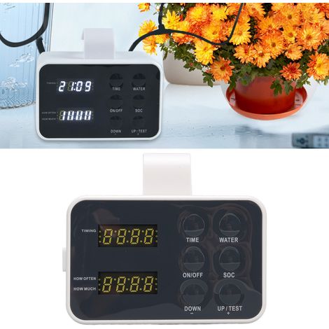 Sistema de riego por goteo automático IP65, conjunto autónomo con 15 goteros de ABS para plantas, jardines, balcones y oficinas, programable de forma flexible y duradero. (1/5)