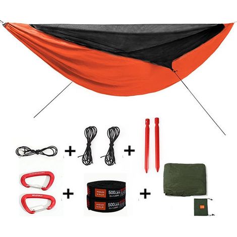 Moskitonetz-Hängematte, Schaukel, verstärkter Überrollschutz, Anti-Mücken-Outdoor-Camping-Moskitonetz-Hängematte – 290 x 140 cm