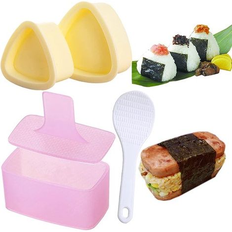Onigiri Form Dreieckige Sushi Formen Onigiri Sushi Form Reisbällchen Form Sushi Set Kleine Onigiri Formen Onigiri Form DIY Sushi Produktionsset O (1/5)