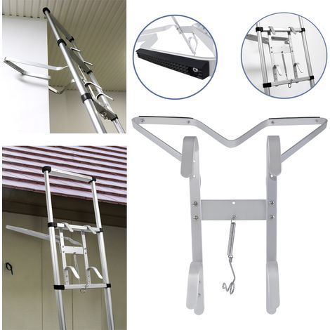 Dayplus – Support en V pour échelle – Aluminium traité – Distance 30 cm au mur – Compatible échelles combinées – Stabilité accrue (1/4)