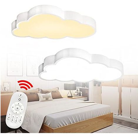 Naizy – Dimmbare Wolken-Deckenleuchte (48 W) – Farbtemperatur: 3000–6500 K – Kreatives Design fürs Kinderzimmer – Inklusive Fernbedienung (1/5)