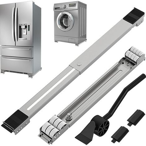 Herramienta extensible de alta resistencia para el traslado de electrodomésticos: ruedas giratorias de 360° (28 ruedas + palanca de elevación) (1/5)