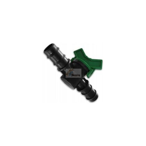 Valvola di intercettazione per linea di irrigazione 20 mm 16 mm 2x tappo per tubo in PE, controllo del flusso d'acqua per sistema di irrigazione DSWZ08-2016L (1/5)