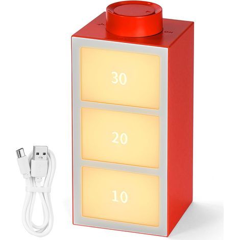 Lumière d'ambiance LED Colorée Créative, Minuteur, Les Lumières Changent avec la Musique, Lampe d'ambiance Rythmique RVB Rechargeable, Veilleuse pour Voiture, Maison, Salle de Jeux, Bar, rouge (1/5)
