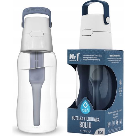 Botella filtrante Dafi Solid de 0,5 L, acero/gris (1/3)