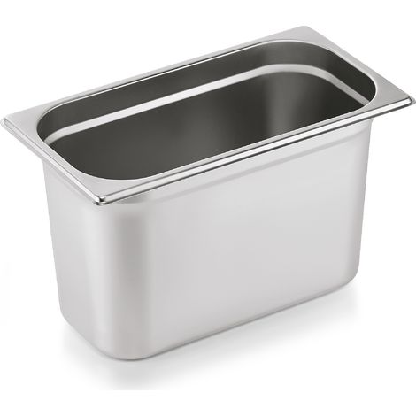 Bac GN 1/3 ECO en Acier au nickel-chrome 7 L P 200 mm Lot de 6 - Was Germany