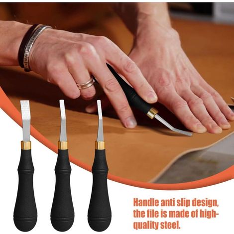Set mit 3 Aufrauwerkzeugen für Leder – 4 mm