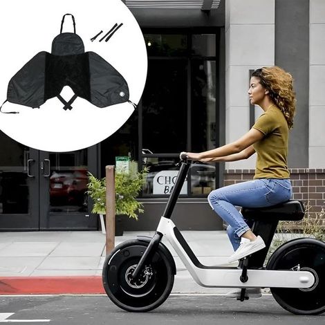 Funda universal para piernas, protector de piernas para scooter, funda para piernas de scooter, manta polar, fundas para piernas, protector universal para piernas, manta cálida, impermeable, negra (1/5)