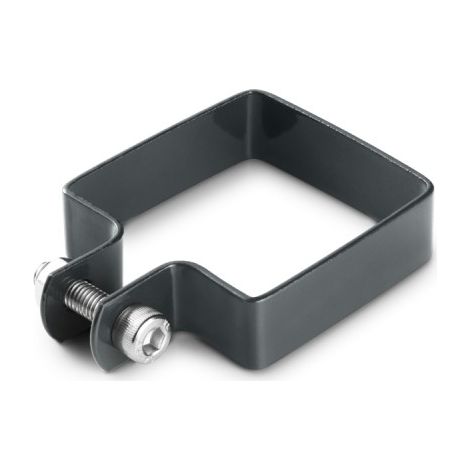 Easycloture – Collier de fixation carré 80 x 80 mm – Acier galvanisé et thermolaqué – Hauteur 20 mm – Pour portillon grillagé