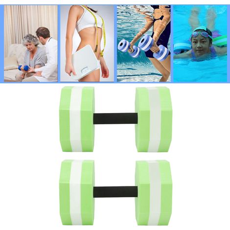 Mancuernas de natación EVA para el agua – juego de 2 – mancuernas hechas de espuma de alta densidad para aeróbicos acuáticos y fitness en la piscina. (1/5)