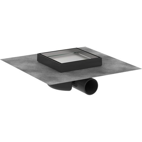 Hansgrohe RainDrain Spot - Desagüe para suelo con rejilla 15x15 cm, para baldosas, acero inoxidable cepillado 56112800