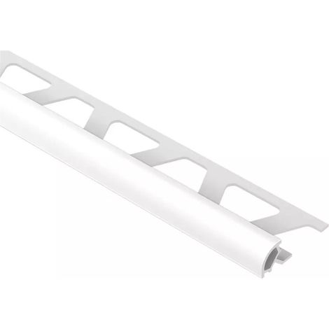 Schluter – Profilé de finition quart de rond 125mm – PVC blanc brillant – Hauteur 12,5mm – Longueur 2500mm – Profilé décoratif pour angles sortants (1/4)