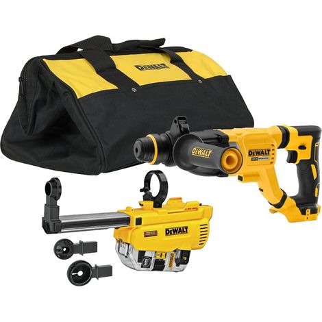 DeWalt DCH263NB 18V XR Brushless 28mm SDS-Plus Hammer Drill 3.0J - Body Only with DWH205DH Dust Extractor in 18 Dewalt Bag