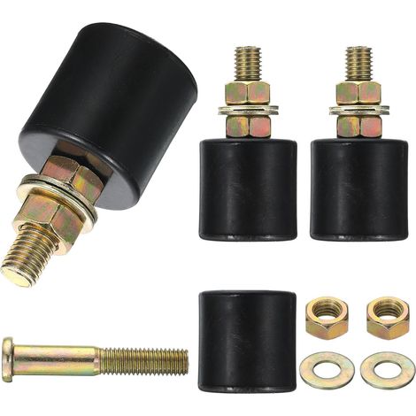 4Pcs 1.57" x 1.57" (L x H) Roulettes de Guidage pour Portail Coulissant, Roulette de Guidage en Nylon, Roue de Support de Portail pour Poulie, Porte Électrique, Noir (1/5)