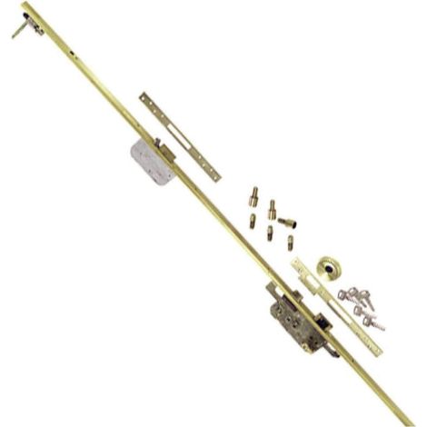 Serrure de sécurité multipoints TLPN5, entraxe 53 mm, cylindre T60 et protecteur E700L, 5 points de verrouillage, pour porte d'entrée (1/3)