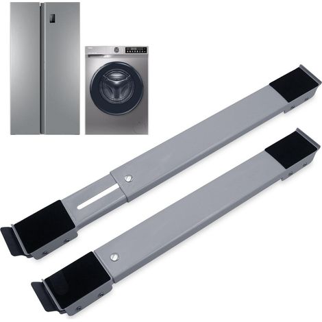 2er Set Waschmaschinen-Untergestell höhenverstellbar, 300kg Traglast, grau (1/5)