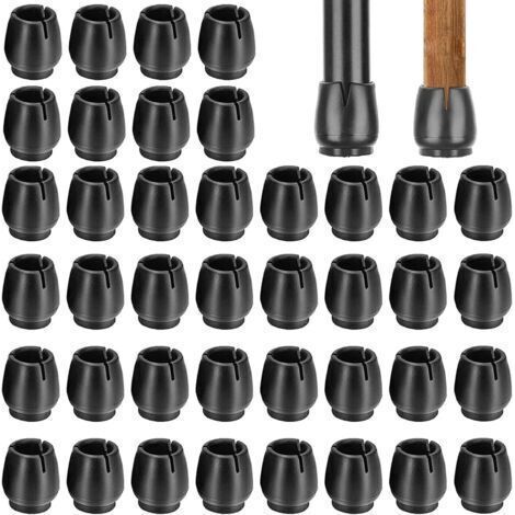 royaluxe-40 Pièces Table et Chaise Antidérapantes Pieds, Chaise Casquettes Pieds de Chaise Protecteur, Couvre-Jambes de Chaise pour Jambes de Meubles Rondes (17-21mm) (1/5)