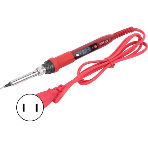 Fer à souder électrique numérique avec écran LCD, réglage de température 110-240V (prise US), outil de soudage digital (1/5)