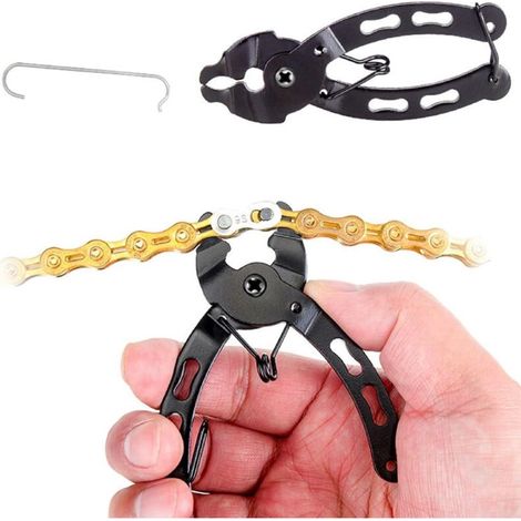 Lien de Vélo Pince Pince à Maillons pour Chaîne de Vélo Pince à Chaîne Vélo Portable avec Crochet Chaîne, pour Vélo Route Vélo Sport Vélo Montagne, Retrait l'Outil de Réparation de Maillons de