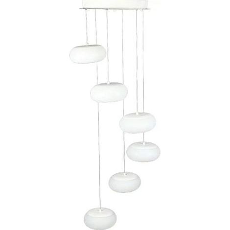 V-TAC VT-7390 lampadario led 72W sospensione composto da 6pcs corpi illuminanti forma circolare luce bianco caldo 3000K triac dimmable IP20 - SKU 40011 (1/5)