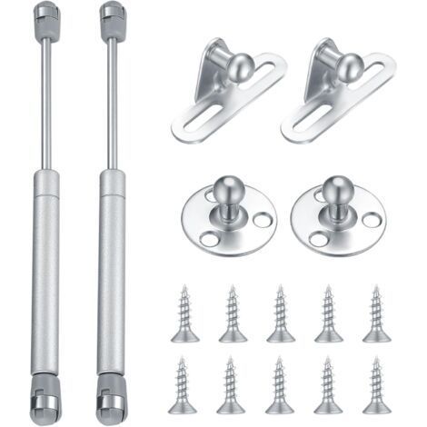 2 Pack Gas Spring, 60N Pneumatic Strut for Furniture, Pistons for Kitchen Doors, Gas Plunger for Doors, Cabinet Hinge, Damping Arm for Furniture Hinge (1/5)
