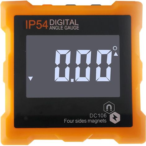 Jauge d'angle numérique, inclinomètre avec écran LCD 4 côtés aimants mesures en plastique pour lames de scie à table, travail du bois, charpentier (1/5)