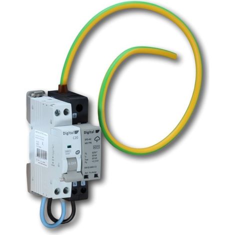 Parafoudre compact Ph+N/Imax 20kA/Type II + DPN 20A - Digital electric 08104